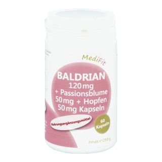 Baldrian 120 mg+Passionsblume 50 mg+Hopfen 50 mg 60 stk von ApoFit Arzneimittelvertrieb GmbH PZN 11668540