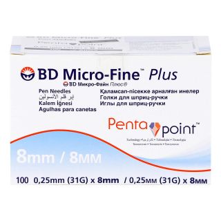 Bd Micro-fine+ 8 Nadeln 0,25x8 mm 100 stk von C P C medical GmbH & Co. KG PZN 13652477