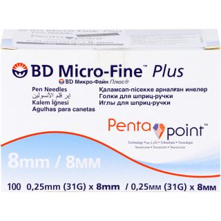 Bd Micro-fine+ 8 Pen-nadeln 0,25x8 mm 100 stk von Avitamed GmbH PZN 13707876