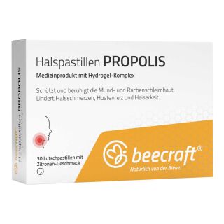 Beecraft Halspastillen Propolis 30 stk von  PZN 18117323