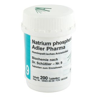 Biochemie Adler 9 Natrium phosphoricum D6 Adl.ph. Tabletten 200 stk von Adler Pharma Produktion und Vert PZN 00833349