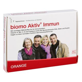 Biomo Aktiv Immun Trinkflasche +tab. 7-tages-kombi 1 Pck von biomo pharma GmbH PZN 10186922