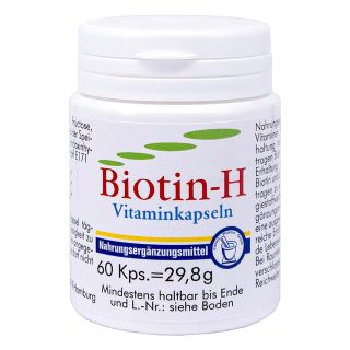 Biotin H Vitaminkapseln 60 stk von Pharma Peter GmbH PZN 07153310