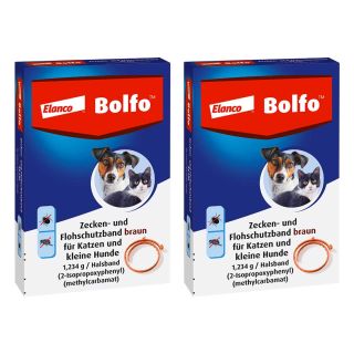 Bolfo Floh- und Zeckenschutzband für kleine Hunde und Katzen 2x1 stk von Elanco Deutschland GmbH PZN 08102638