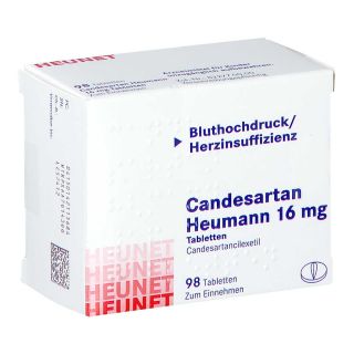 Candesartan Heumann 16 mg Tabletten Heunet 98 stk von Heunet Pharma GmbH PZN 14211568