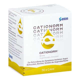 Cationorm SD sine Augentropfen Einzeldosispipetten 30X0.4 ml von Santen GmbH PZN 09617771