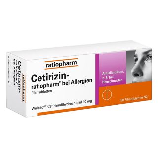 Cetirizin ratiopharm bei Allergien 50 stk von ratiopharm GmbH PZN 02158159