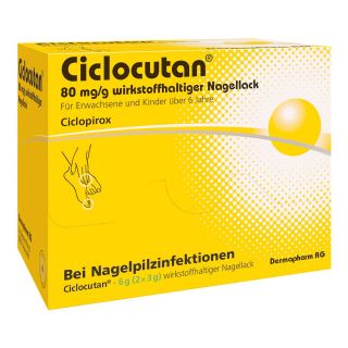 CICLOCUTAN Nagellack bei Nagelpilz 80 mg/g  6 g von DERMAPHARM AG PZN 09758282