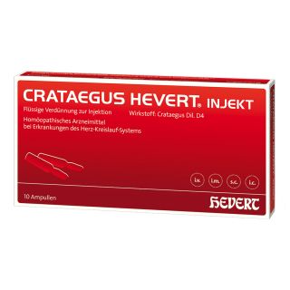 Crataegus Hevert injekt Ampullen 10 stk von Hevert-Arzneimittel GmbH & Co. K PZN 08883921
