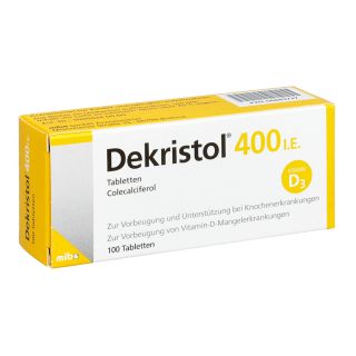 Dekristol 400 I.E. Tabletten 100 stk von MIBE GmbH Arzneimittel PZN 06883727