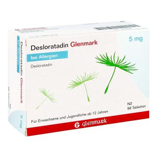 Desloratadin Glenmark 5 mg Tabletten 50 stk von Glenmark Arzneimittel GmbH PZN 09782984