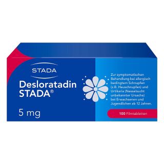 Desloratadin STADA 5mg gegen Allergiebeschwerden 100 stk von STADA Consumer Health Deutschlan PZN 16610048