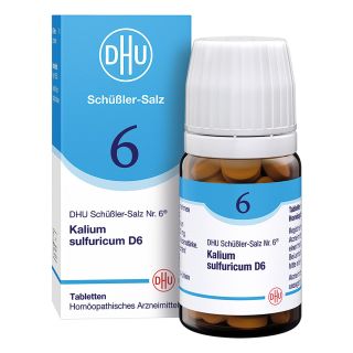 DHU Schüßler-Salz Nummer 6 Kalium sulfuricum D6 80 Tabletten 80 stk von DHU-Arzneimittel GmbH & Co. KG PZN 00274275