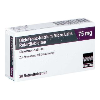Diclofenac-Natrium Micro Labs 75mg 20 stk von Micro Labs GmbH PZN 12481766