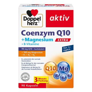 Doppelherz Coenzym Q10 Extra+magnesium Kapseln 90 stk von Queisser Pharma GmbH & Co. KG PZN 19073562