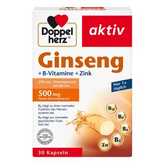 Doppelherz Ginseng 250+b-vitamine+zink Kapseln 30 stk von Queisser Pharma GmbH & Co. KG PZN 16082684
