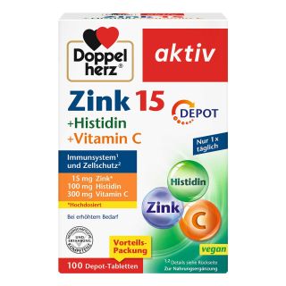 Doppelherz Zink + Histidin + Vitamin C Depot Tabletten 100 stk von Queisser Pharma GmbH & Co. KG PZN 16942951