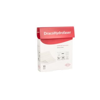 Dracohydrofaser 5x5 cm gelbildender Faserverband 10 stk von Dr. Ausbüttel & Co. GmbH PZN 16536613