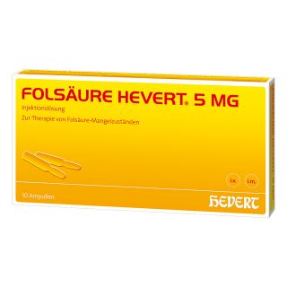 Folsäure Hevert 5 mg Ampullen 10 stk von Hevert-Arzneimittel GmbH & Co. K PZN 04375429