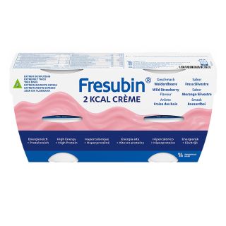 Fresubin 2 kcal Creme Walderdbeere | Pudding & Aufbaunahrung 4X125 g von Fresenius Kabi Deutschland GmbH PZN 10199043