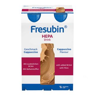 Fresubin Hepa Drink Cappuccino Trinkflasche 4X200 ml von Fresenius Kabi Deutschland GmbH PZN 00167527