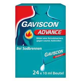 GAVISCON Advance Pfefferminz Suspension bei Sodbrennen 24X10 ml von Reckitt Benckiser Deutschland Gm PZN 02240777