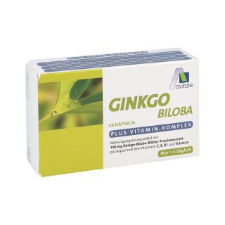 Ginkgo 100 mg Kapseln+b1+c+e 48 stk von Avitale GmbH PZN 02909329