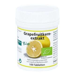 Grapefruit Kern Extrakt Bio Tabletten 100 stk von SANITAS GmbH & Co. KG PZN 05362334