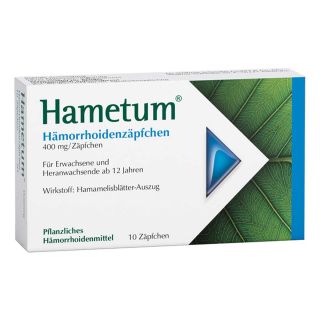 Hametum Hämorrhoidenzäpfchen 10 stk von Dr.Willmar Schwabe GmbH & Co.KG PZN 07619493