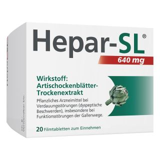 Hepar-SL 640 mg Filmtabletten 20 stk von MCM KLOSTERFRAU Vertr. GmbH PZN 13583782