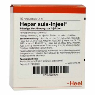 Hepar Suis Injeel Ampullen 10 stk von Biologische Heilmittel Heel GmbH PZN 00469524