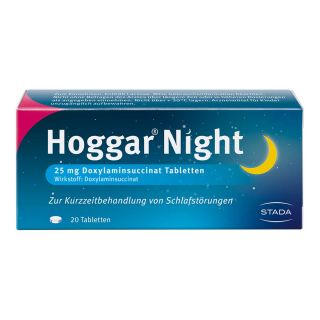 Hoggar Night 25 mg Doxylamin Schlaftabletten 20 stk von STADA Consumer Health Deutschlan PZN 04402066