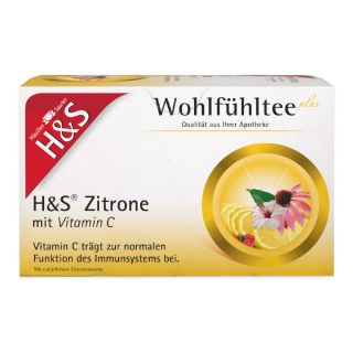 H&S Zitrone mit Vitamin C Filterbeutel 20X2.5 g von H&S Tee - Gesellschaft mbH & Co. PZN 17454320