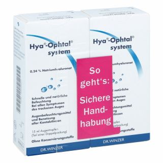 Hya Ophtal system Augentropfen 2X15 ml von Dr. Winzer Pharma GmbH PZN 00550427