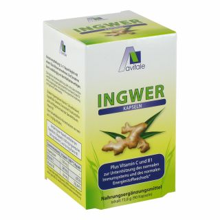 Ingwer 500 mg Kapseln + Vitamin B1+c 90 stk von Avitale GmbH PZN 06732879