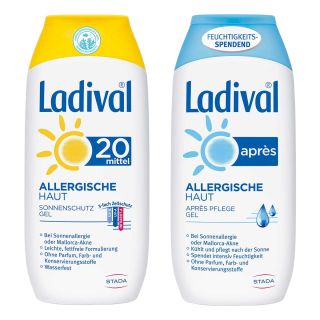 Ladival allergische Haut Gel LSF 20 und Apres Gel 2x200 ml von STADA Consumer Health Deutschlan PZN 08100926