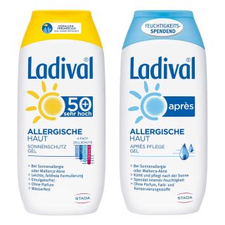 Ladival allergische Haut Gel LSF 50 und Apres Gel  2x200 ml von STADA Consumer Health Deutschlan PZN 08100924