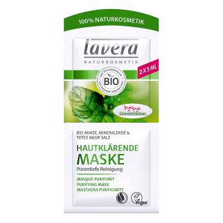 Lavera hautklärende Maske Minze 4sprachig 2X5 ml von LAVERANA GMBH & Co. KG PZN 12657515