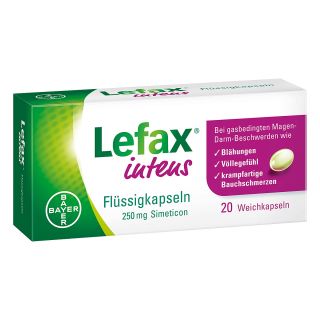 Lefax intens Flüssigkapseln 250 mg Simeticon 20 stk von Bayer Vital GmbH PZN 10537847