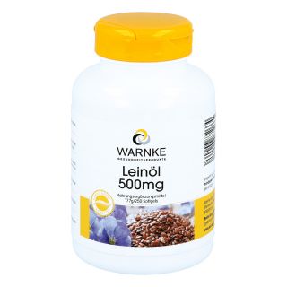 Leinöl 500 mg Kapseln 250 stk von Warnke Vitalstoffe GmbH PZN 03052486