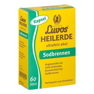 Luvos Heilerde Ultrafein Akut Sodbrennen Kapseln 60 stk von Heilerde-Gesellschaft Luvos Just PZN 18380687