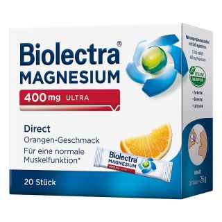 Magnesium Biolectra 400 mg ultra Direct Orange 20 stk von HERMES Arzneimittel GmbH PZN 10252174