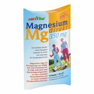 Magnesium Direkt 350 mg Beutel 10 stk von AMOSVITAL GmbH PZN 00593661