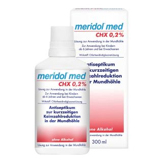 Meridol med CHX 0,2% Lösung zur Anwendung in der Mundhöhle 300 ml von CP GABA GmbH PZN 06846525