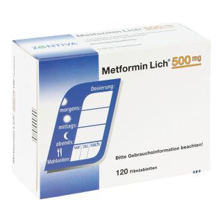 Metformin Lich 500 mg Filmtabletten 120 stk von Zentiva Pharma GmbH PZN 00454066