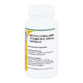 Methylcobalamin 1000 [my]g Vitamin B12 Kapseln 90 stk von Reinhildis-Apotheke PZN 13361403