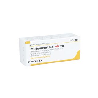 Mictonorm Uno 45 mg Hartk.m.veränd.wirkst.-frs. 28 stk von APOGEPHA Arzneimittel GmbH PZN 07541584