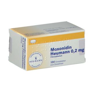 Moxonidin Heumann 0,2 mg Filmtabletten 100 stk von HEUMANN PHARMA GmbH & Co. Generi PZN 00238523