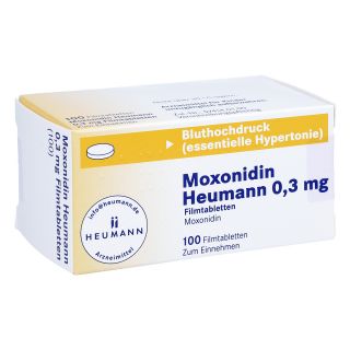 Moxonidin Heumann 0,3 mg Filmtabletten 100 stk von HEUMANN PHARMA GmbH & Co. Generi PZN 00239155