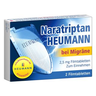 Naratriptan Heumann bei Migräne 2,5mg 2 stk von HEUMANN PHARMA GmbH & Co. Generi PZN 09542263